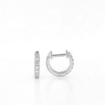 Load image into Gallery viewer, 18k White Gold 0.26ct Diamond Huggies Earrings