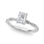 Load image into Gallery viewer, Twisting Milgrain Engagement Ring - Size 4