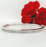 Load image into Gallery viewer, 18k White Gold 0.76 Carat Bangle