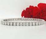 Load image into Gallery viewer, 14k White Gold 12.55 Carat Tennis Bracelet