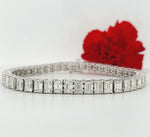 Load image into Gallery viewer, 18k White Gold 18.07 Carat Tennis Bracelet