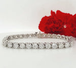 Load image into Gallery viewer, 14k White Gold 12.38 Carat Tennis Bracelet