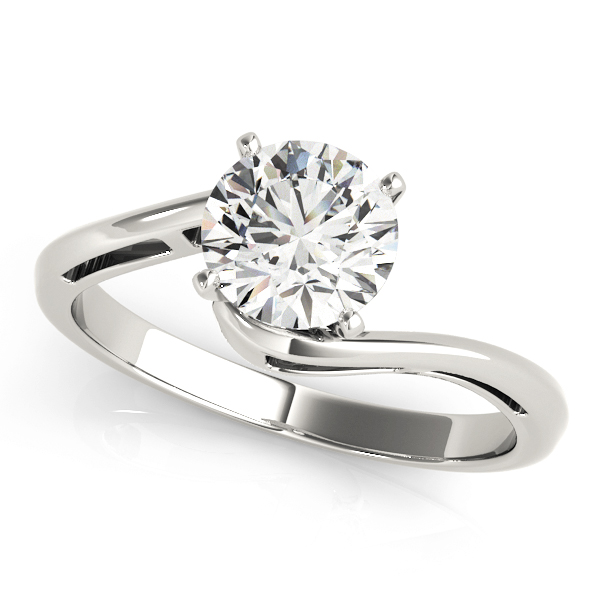 Engagement Rings 14K White Gold Solitaire