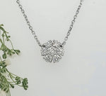 Load image into Gallery viewer, 14K  White Gold 0.74ct Diamond Pendant
