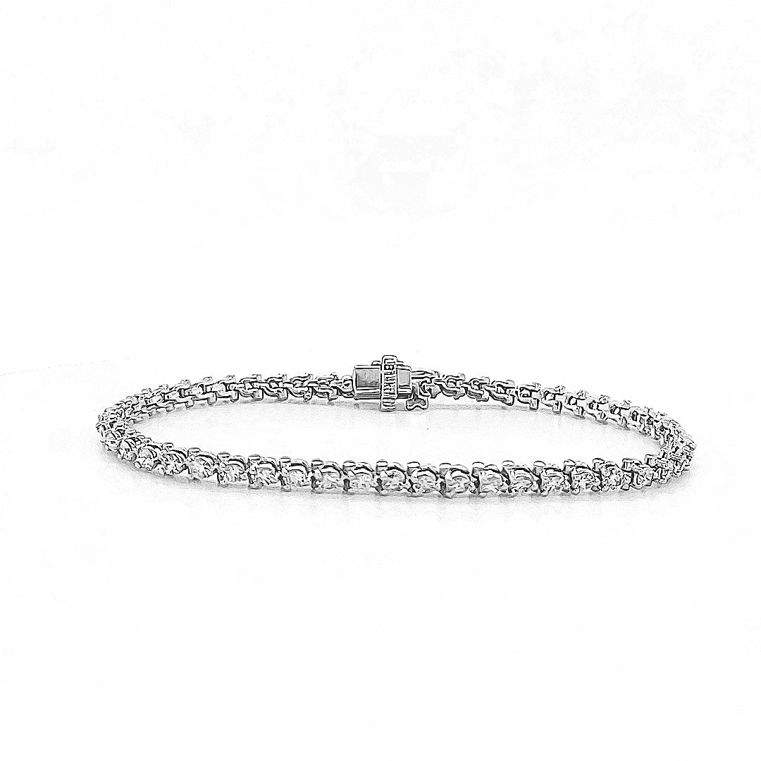 14K White Gold 2.67ct Diamond Tennis Bracelet