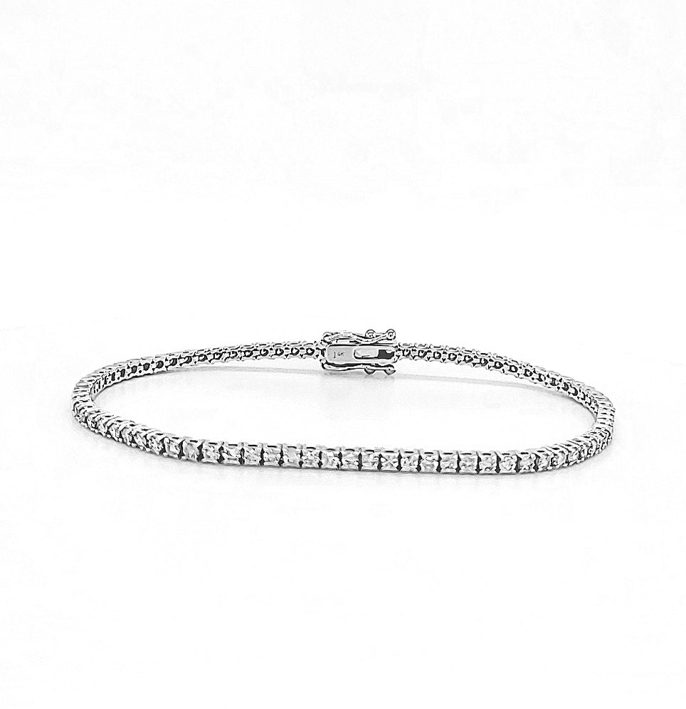 14K White Gold 2.05ct Diamond Tennis Bracelet