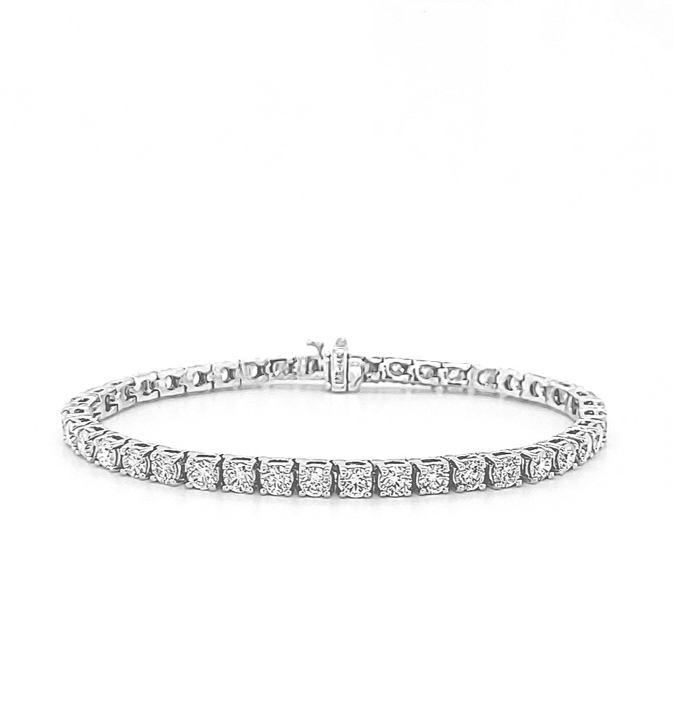 14k White Gold 7.50ct Diamond Tennis Bracelet