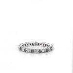 Load image into Gallery viewer, 14k White Gold 1.00 Carat Black and White Diamond Eternity Wedding Band

