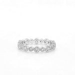 Load image into Gallery viewer, 14k White Gold 0.83 Carat Bezel Eternity Wedding Band
