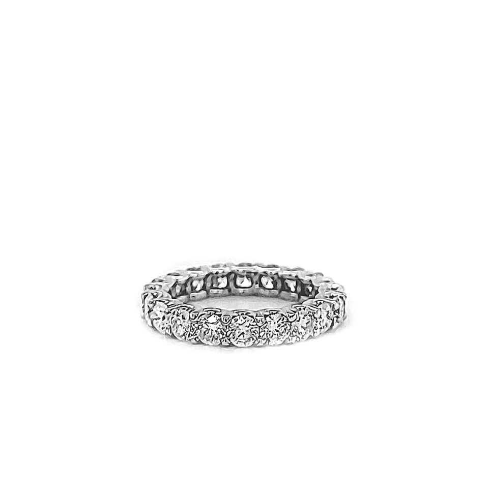 14k White Gold 3.09 Carat Eternity Wedding Band