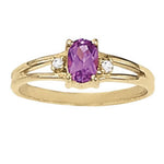 Load image into Gallery viewer, Split Color Oval Ring - 14Kt White - Oval - 10X8 MM - Lab Grown VS-SI1, E/F/G - 80319-10X8
