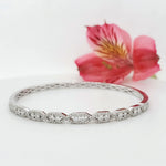 Load image into Gallery viewer, 18k White Gold 1.30 Carat Bangle
