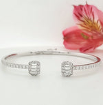 Load image into Gallery viewer, 18k White gold 1.55 Carat Bangle
