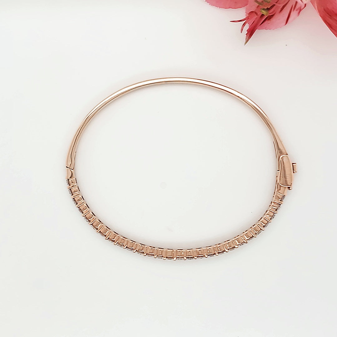 14k Rose Gold 2.18 Carat Bangle