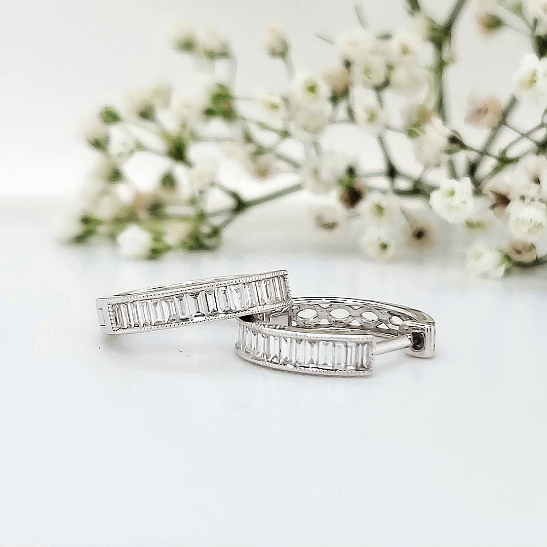 18k White Gold 0.47 Carat Earrings