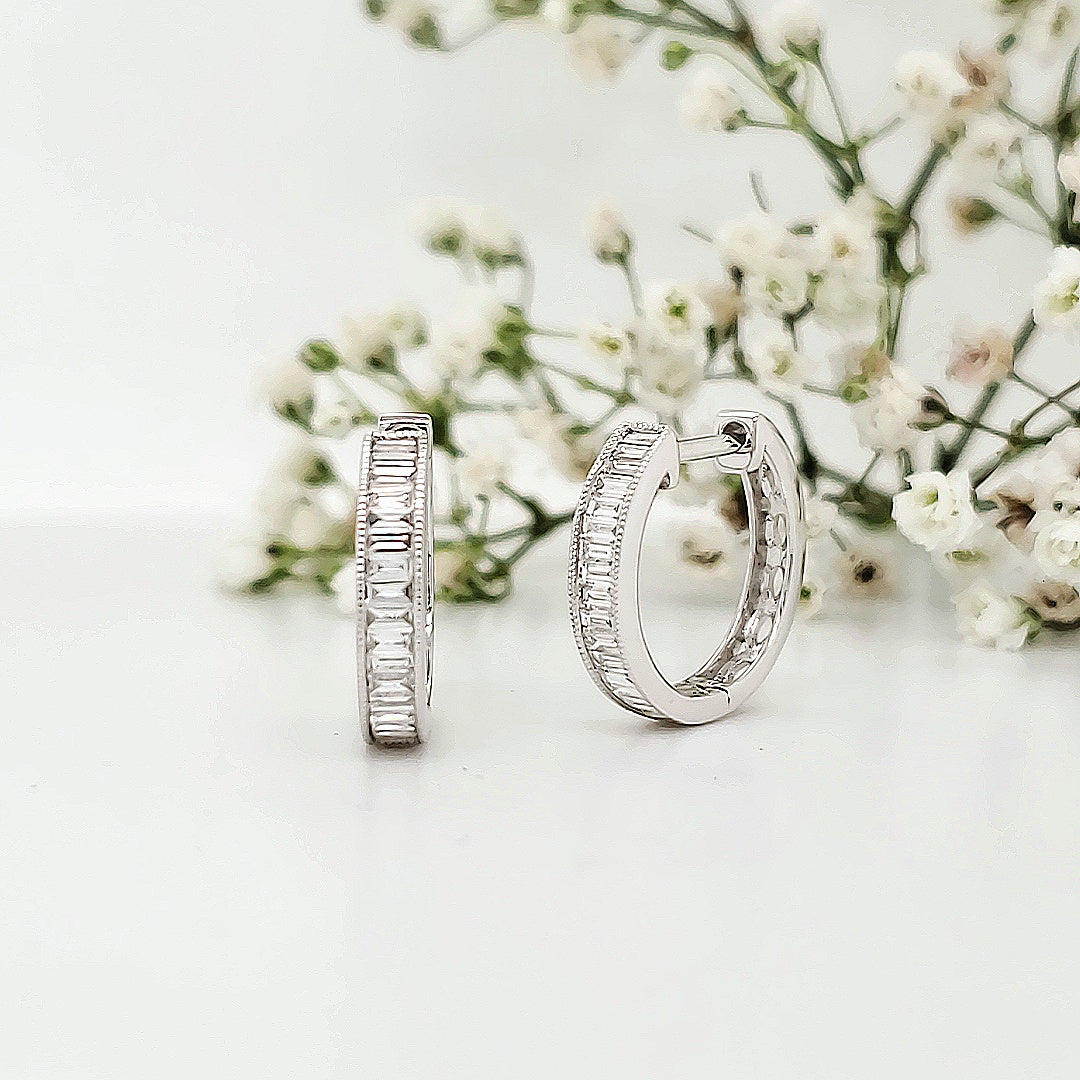 18k White Gold 0.47 Carat Earrings