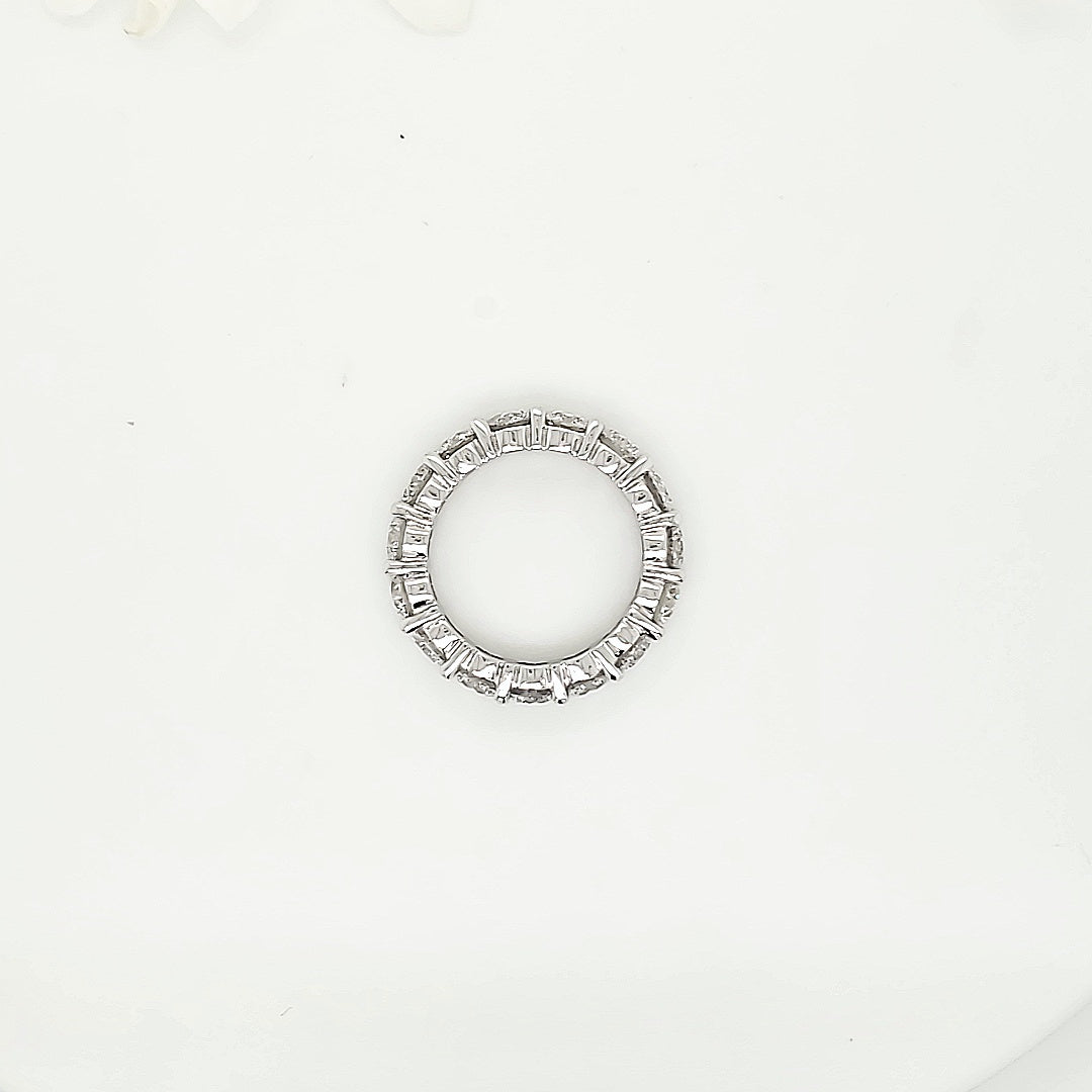 14k White Gold 5.26 Carat Wedding Band