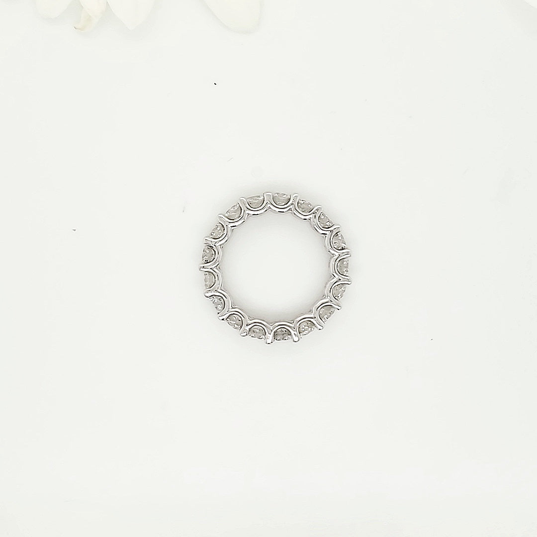 14k White Gold 3.97 Carat Wedding Band