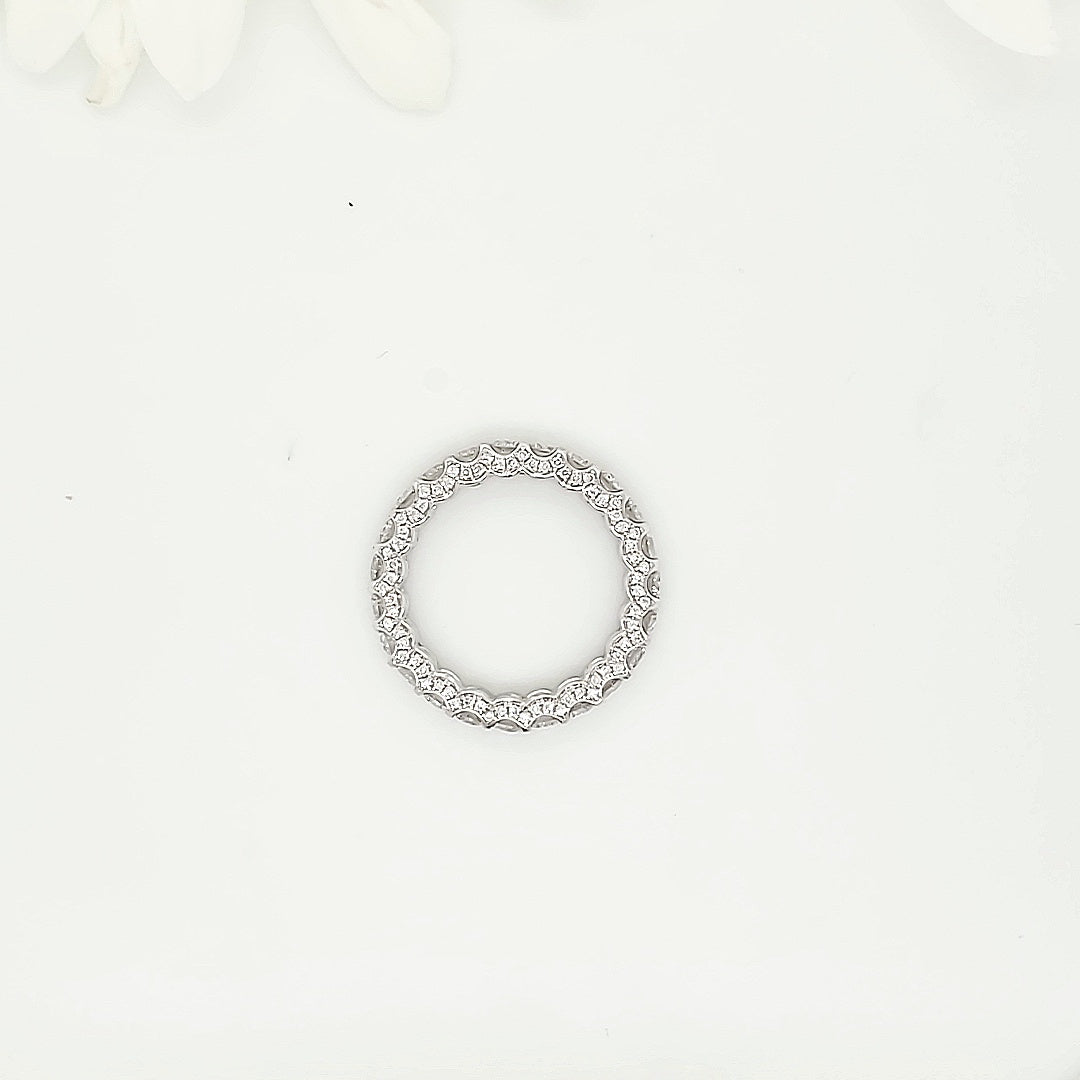 18k White Gold 1.90 Carat Wedding Band