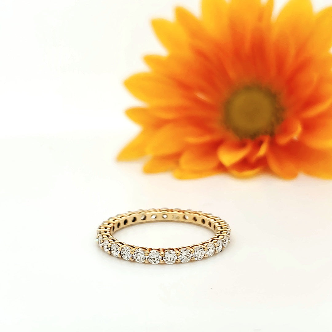 18k Yellow Gold 1.10 Carat Wedding Band