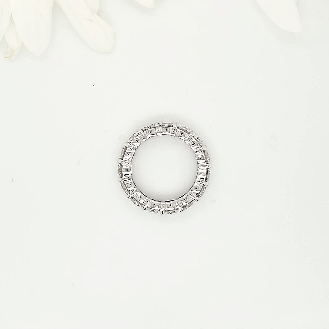 14k White Gold 4.84 Carat Wedding Band