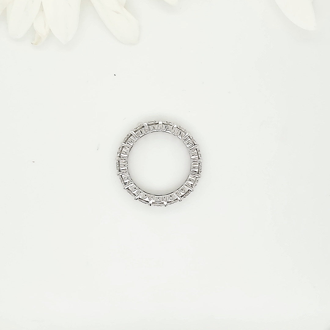 14k White Gold 3.38 Carat Wedding Band