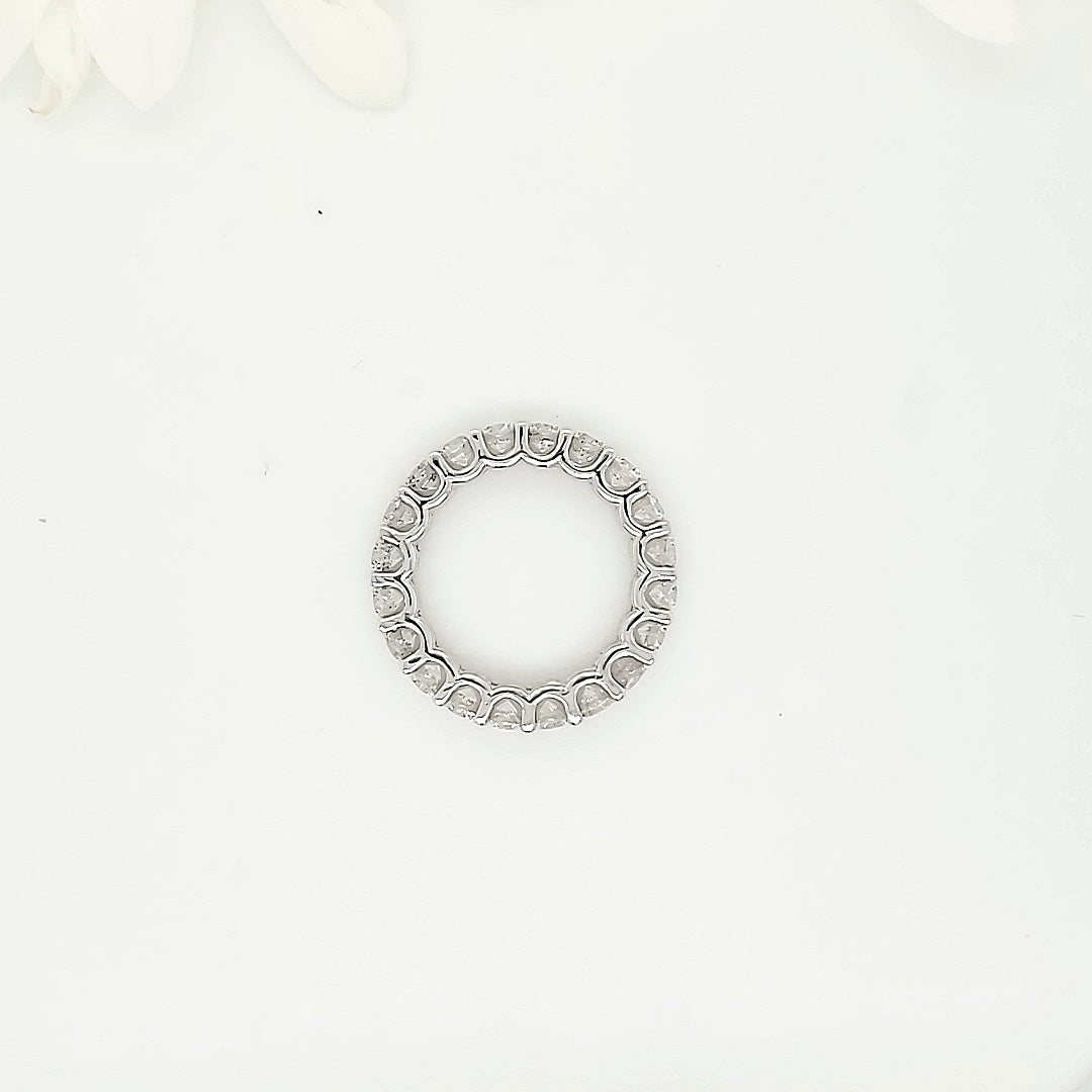 14k White Gold 3.16 Carat Wedding Band