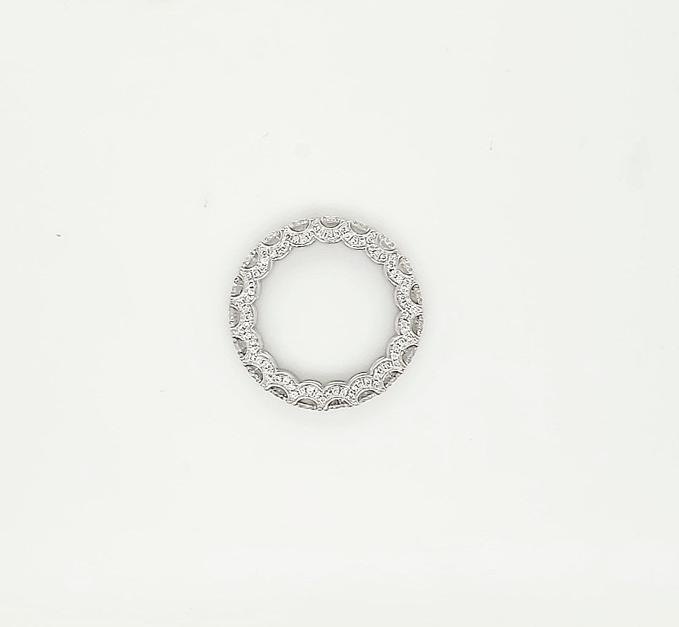 18k White Gold 2.99 Carat Wedding Band