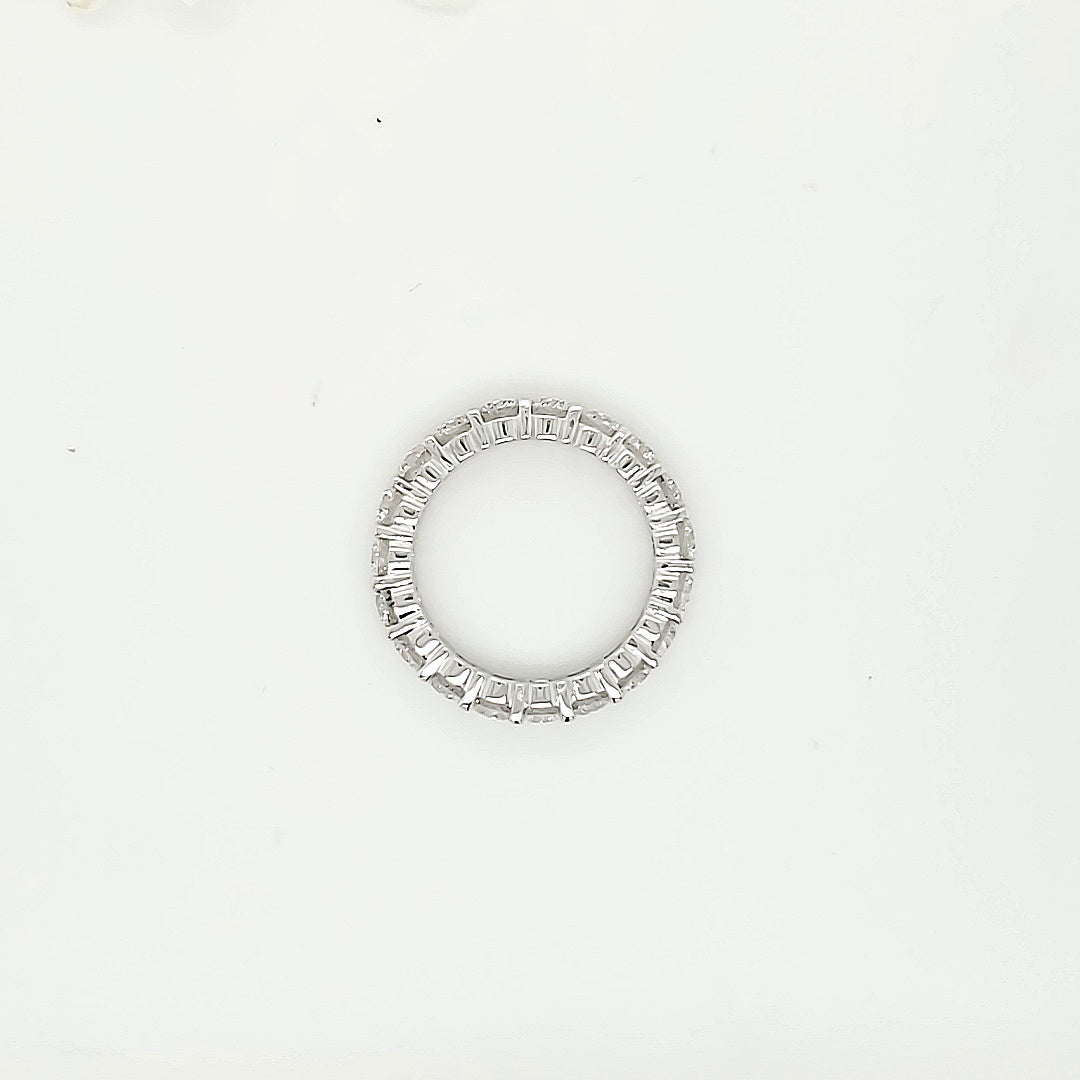 14k White Gold 3.02 Carat Wedding Band