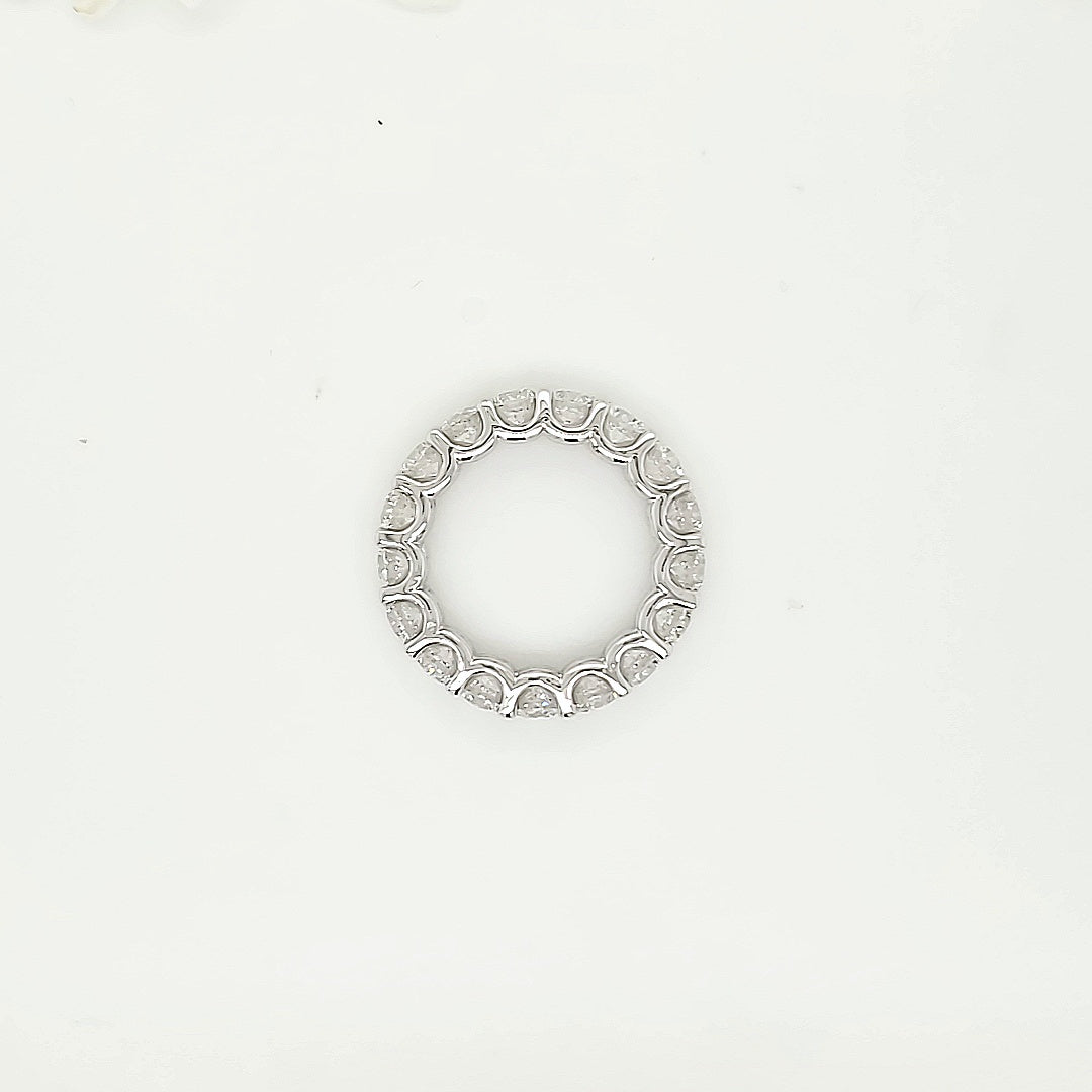 14k White Gold 4.16 Carat Wedding Band