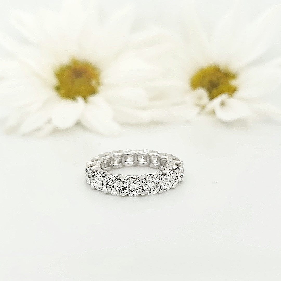 14k White Gold 4.16 Carat Wedding Band