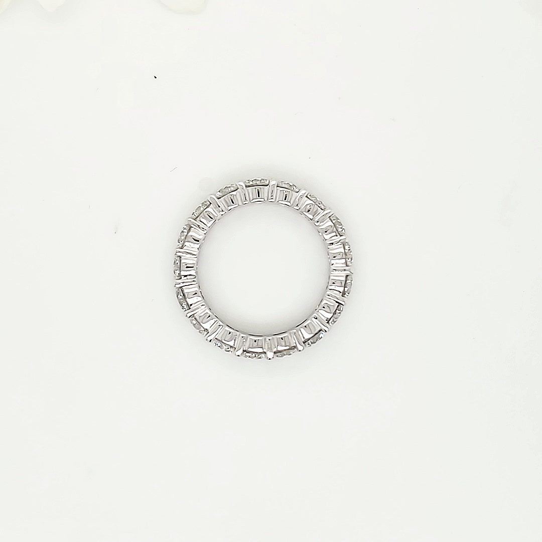14k White Gold 4.12 Carat Wedding Band