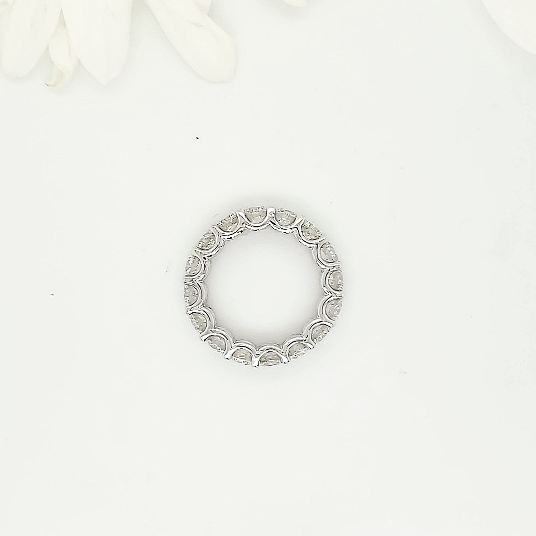 14k White Gold 4.85 Carat Wedding Band