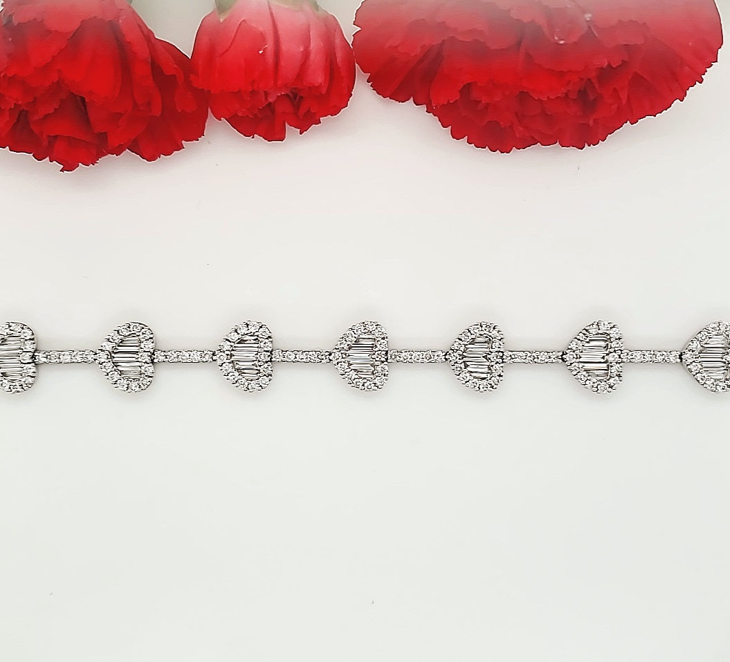 18k White Gold 5.50 Carat Bracelet