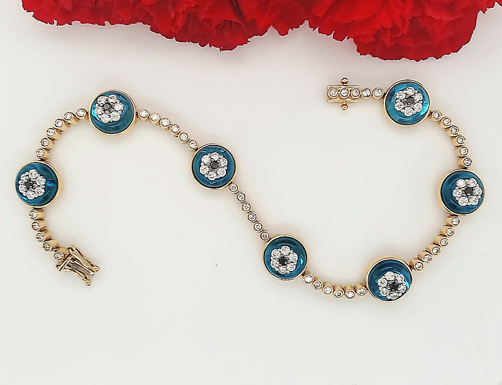 18k Yellow Gold 2.08 Carat Bracelet