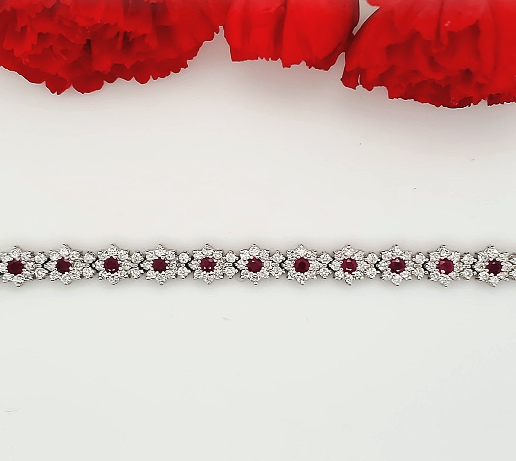 18k White Gold 6.82 Carat Bracelet