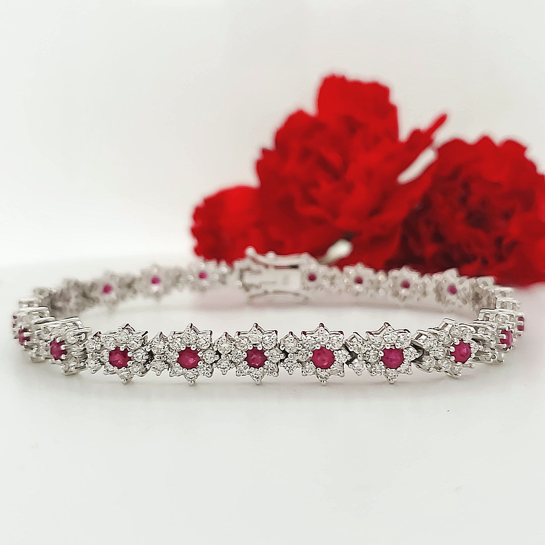 18k White Gold 6.82 Carat Bracelet