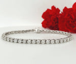 Load image into Gallery viewer, 14k White Gold 6.43 Carat Tennis Bracelet

