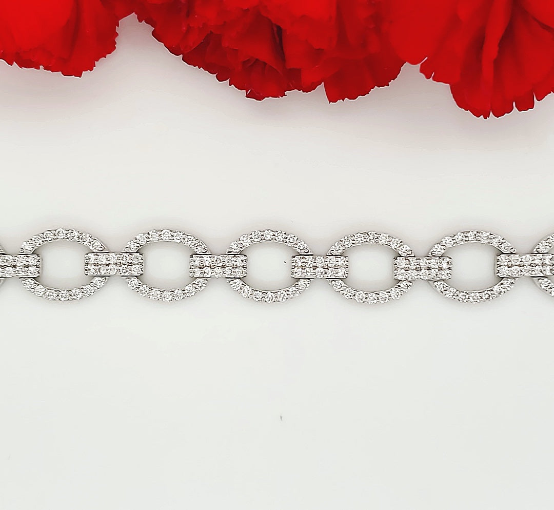 18k White Gold 4.13 Carat Bracelet