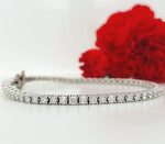 Load image into Gallery viewer, 14k White Gold 4.36 Carat Tennis Bracelet
