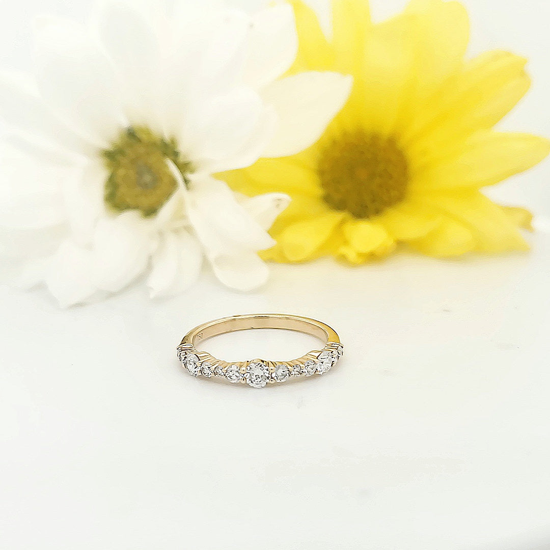 18k Yellow Gold 0.57 Carat Wedding Band