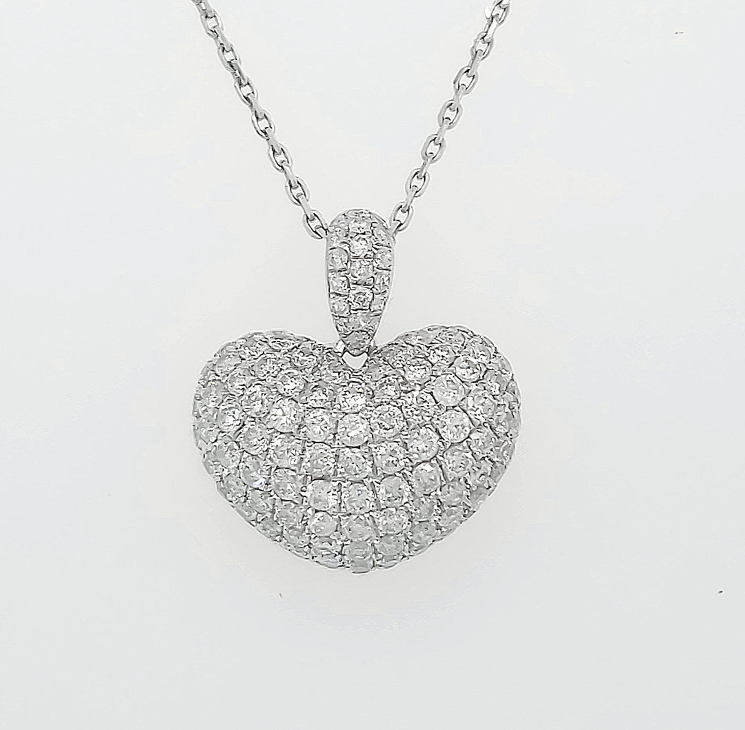 14k White Gold 1.48 Carat Pendant