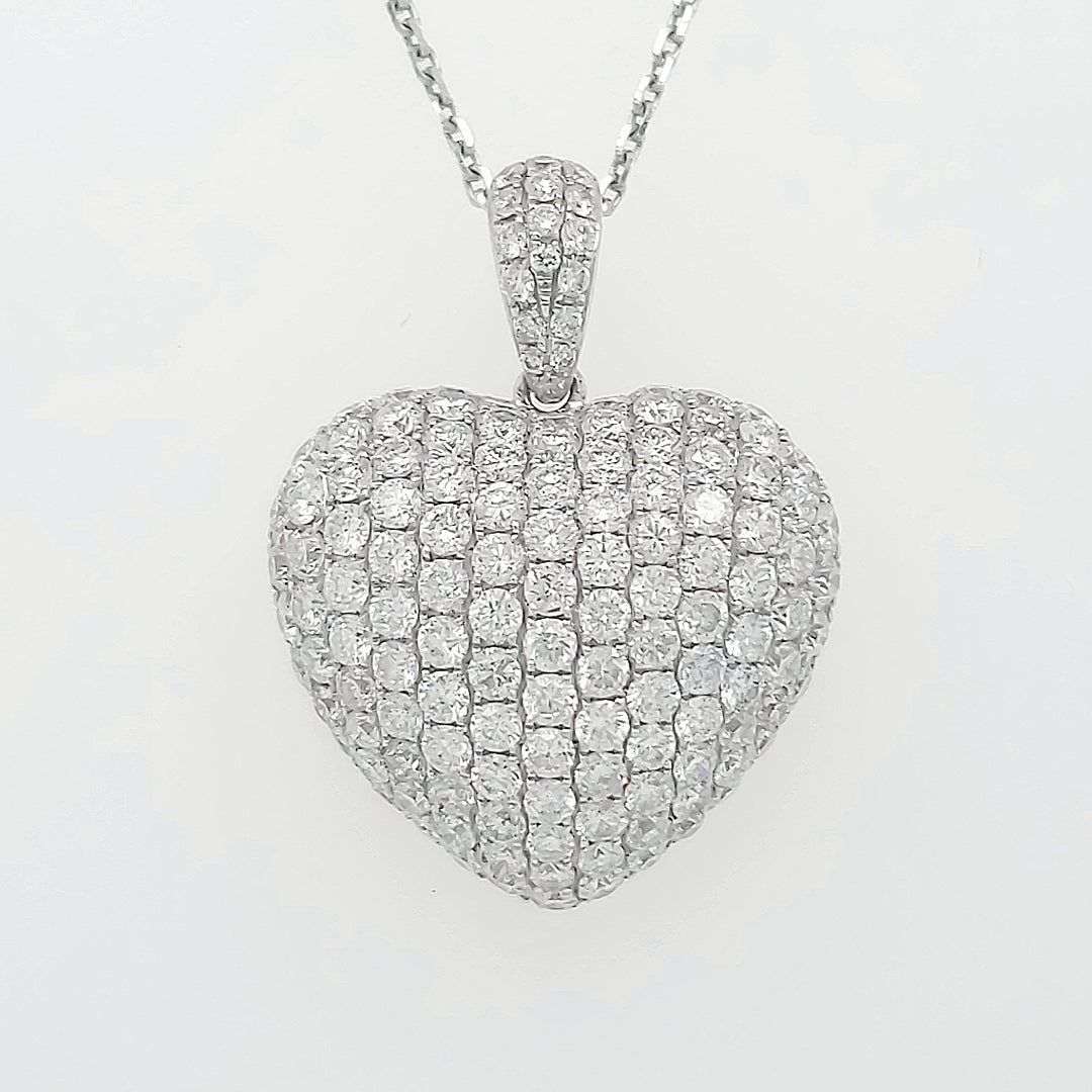 18k White Gold 2.45 Carat Pendant 