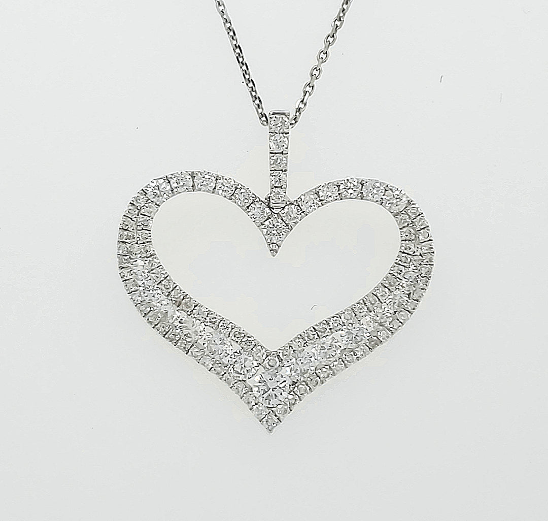 18k White Gold 1.02 Carat Pendant