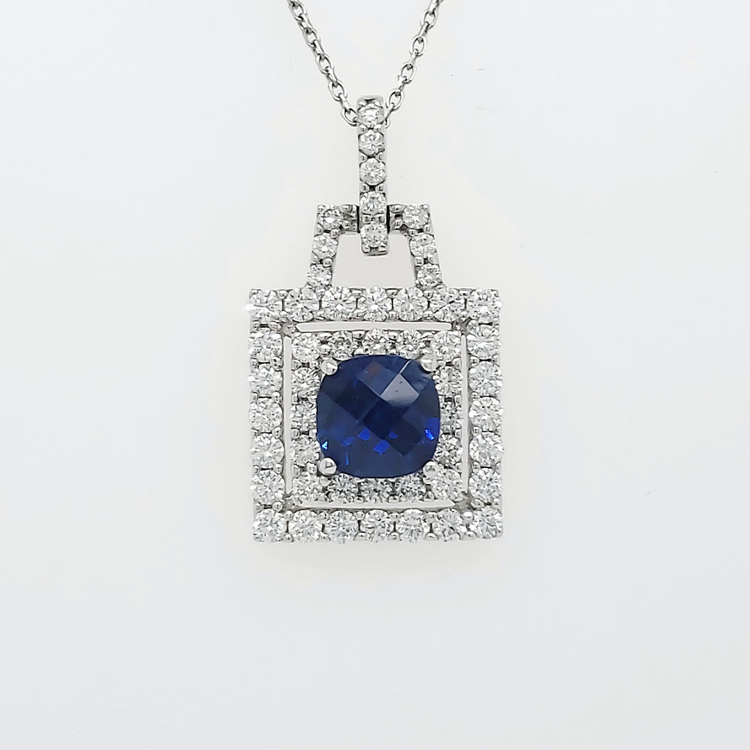 18k White Gold 3.12 Carat Pendant