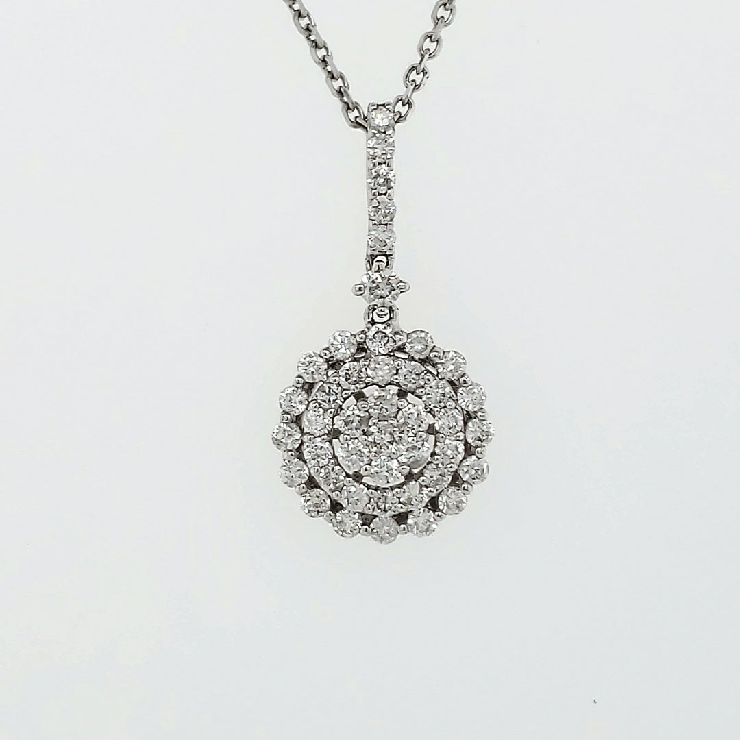 18k White Gold 0.67 Carat Pendant