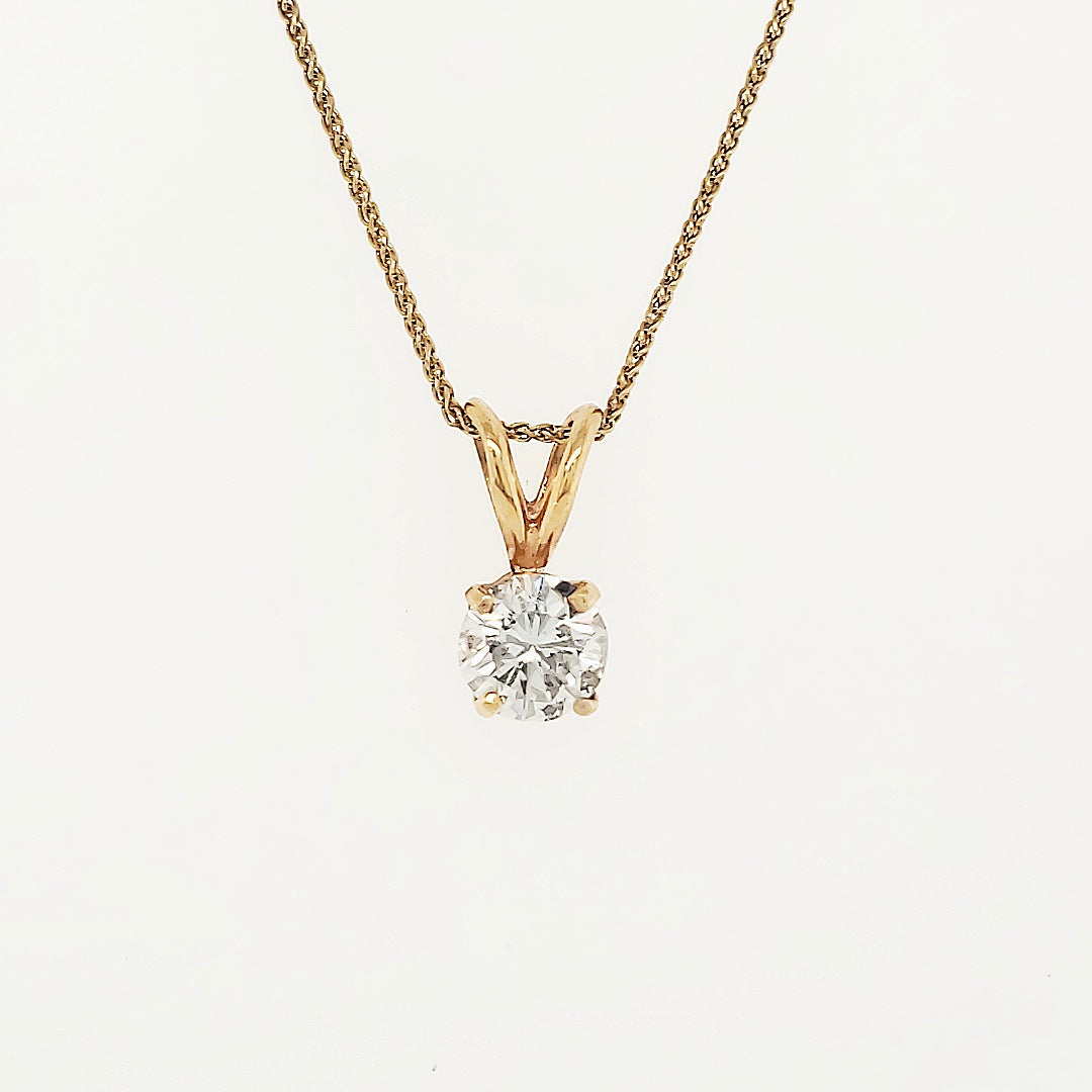 14k Yellow Gold 0.55 Carat Pendant