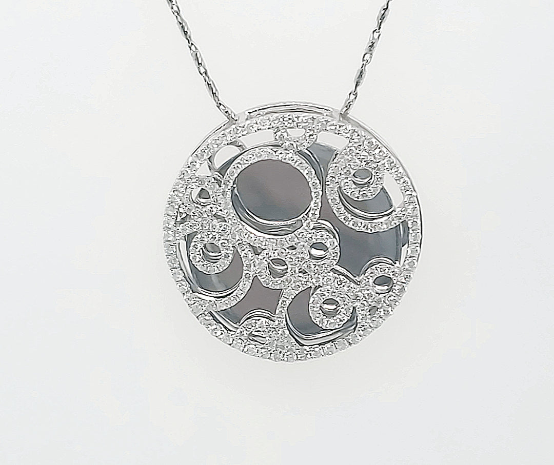 14k White Gold 0.99 Carat Pendant