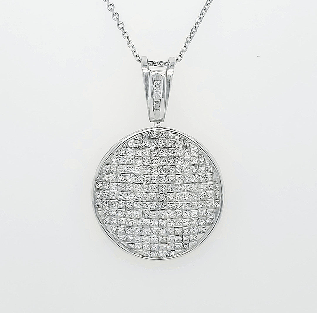 14k White Gold 2.70 Carat Pendant