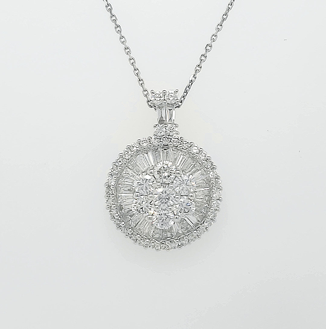 18k White Gold 3.18 Carat Pendant 